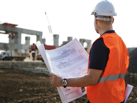 Blueprint Architect Career Structure Construction Concept
