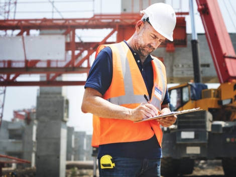 Construction Worker Planning Contractor Developer Concept