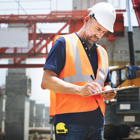 Construction Worker Planning Contractor Developer Concept